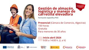 Gestión de almacén, logística y carretilla elevadora Formación específica PICE abril 2024