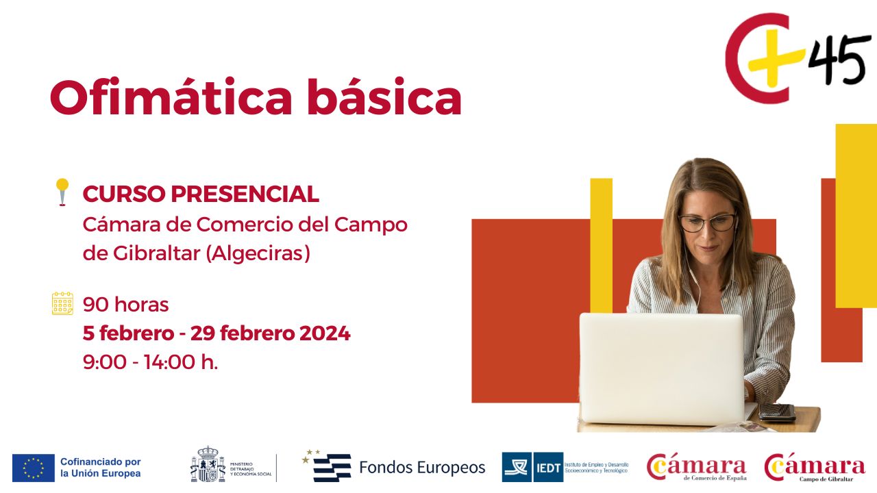 Ofimática básica presencial 45+