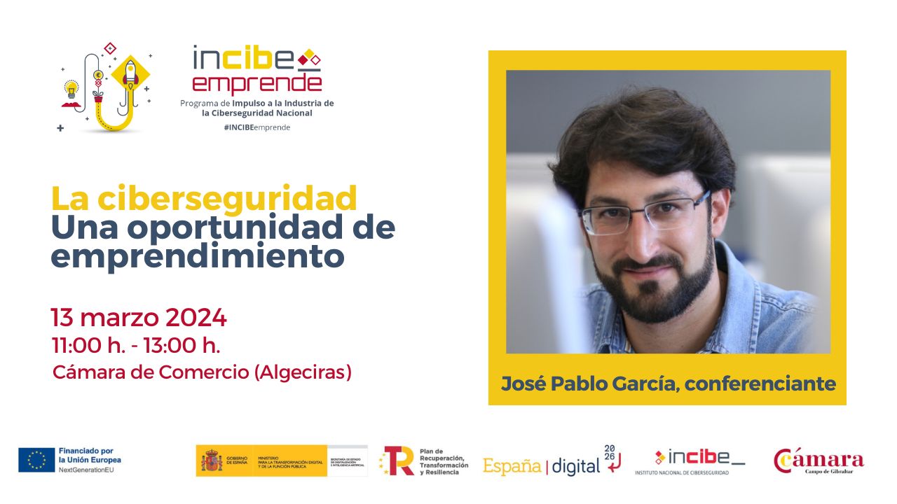Charla ciberseguridad 13 marzo INCIBE Emprende