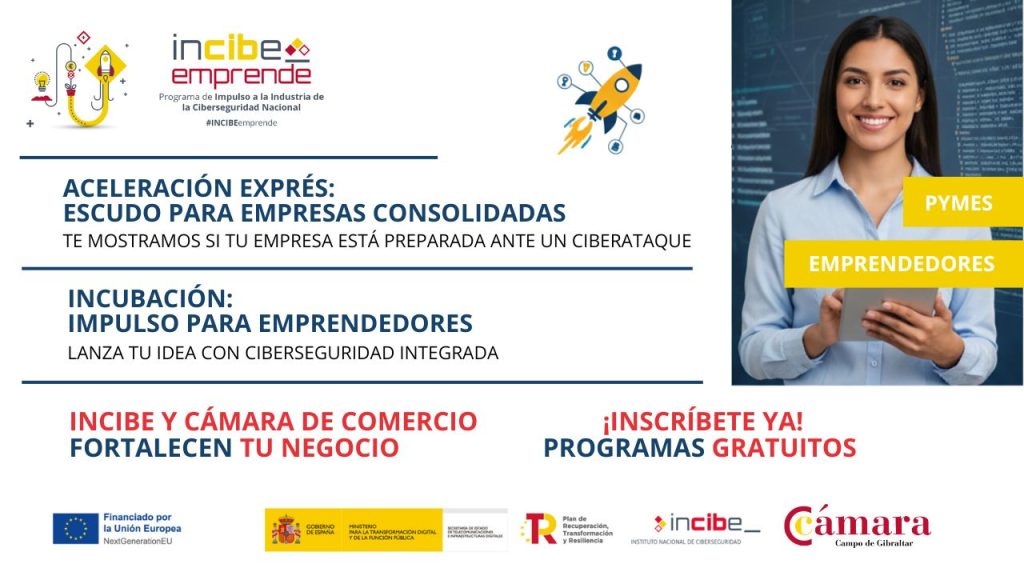 def Incibe Emprende programas sept25 programas ciberseguridad cámara de comercio Algeciras